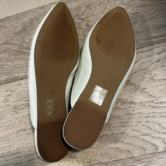 Madewell The Frances Skimmer Mule in Leather Vintage Canvas Cream Size 9 - Picture 3 of 8